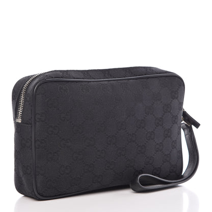 Gucci Monogram Wristlet Clutch Black 3 of 12