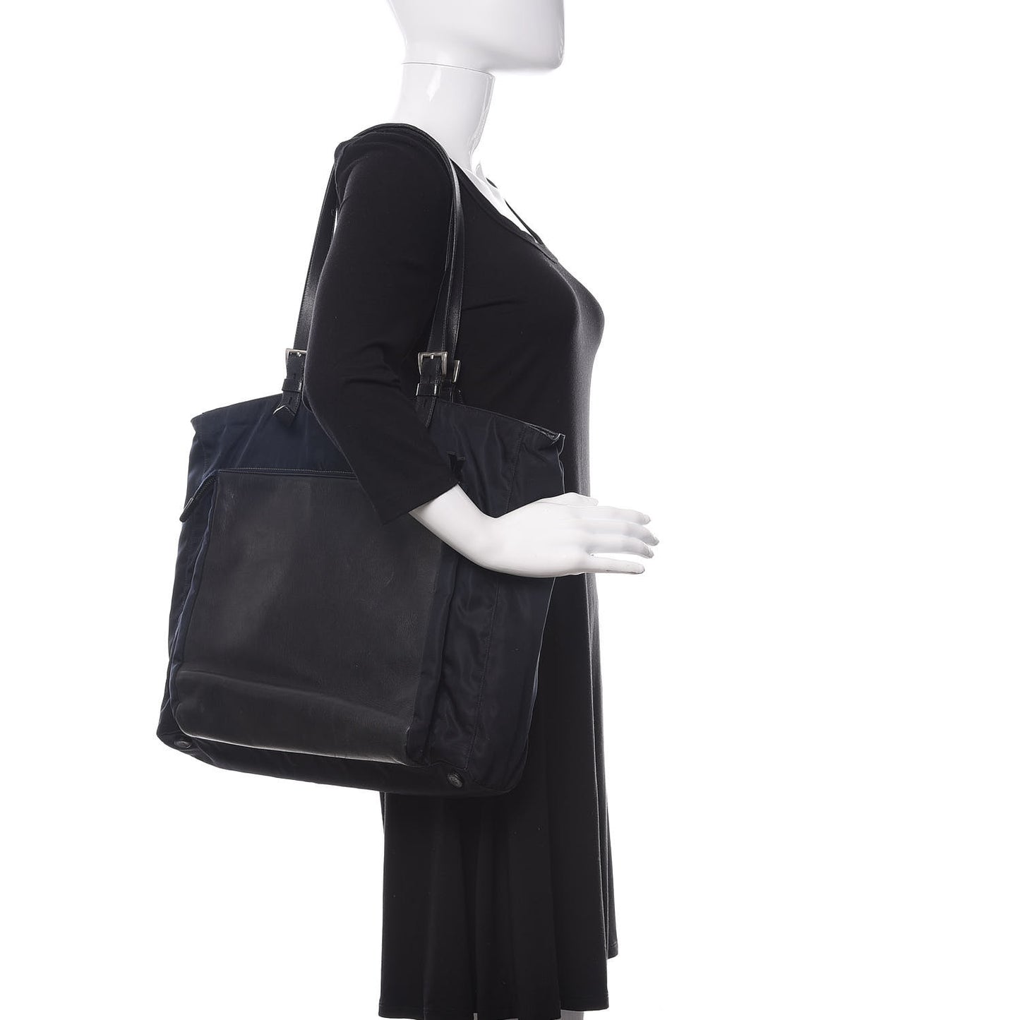 Tessuto Nylon Soft Calfskin Tote Baltico