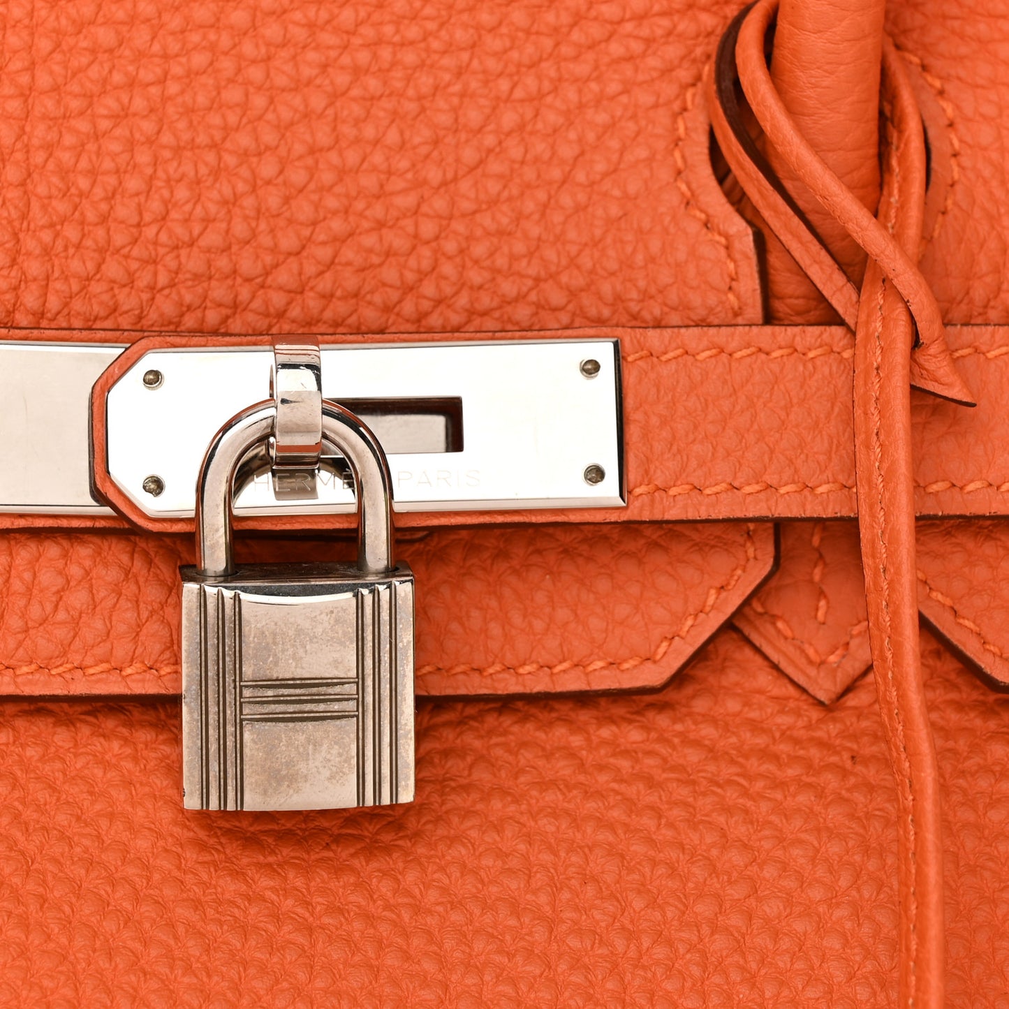 Taurillon Clemence Birkin 30 Orange