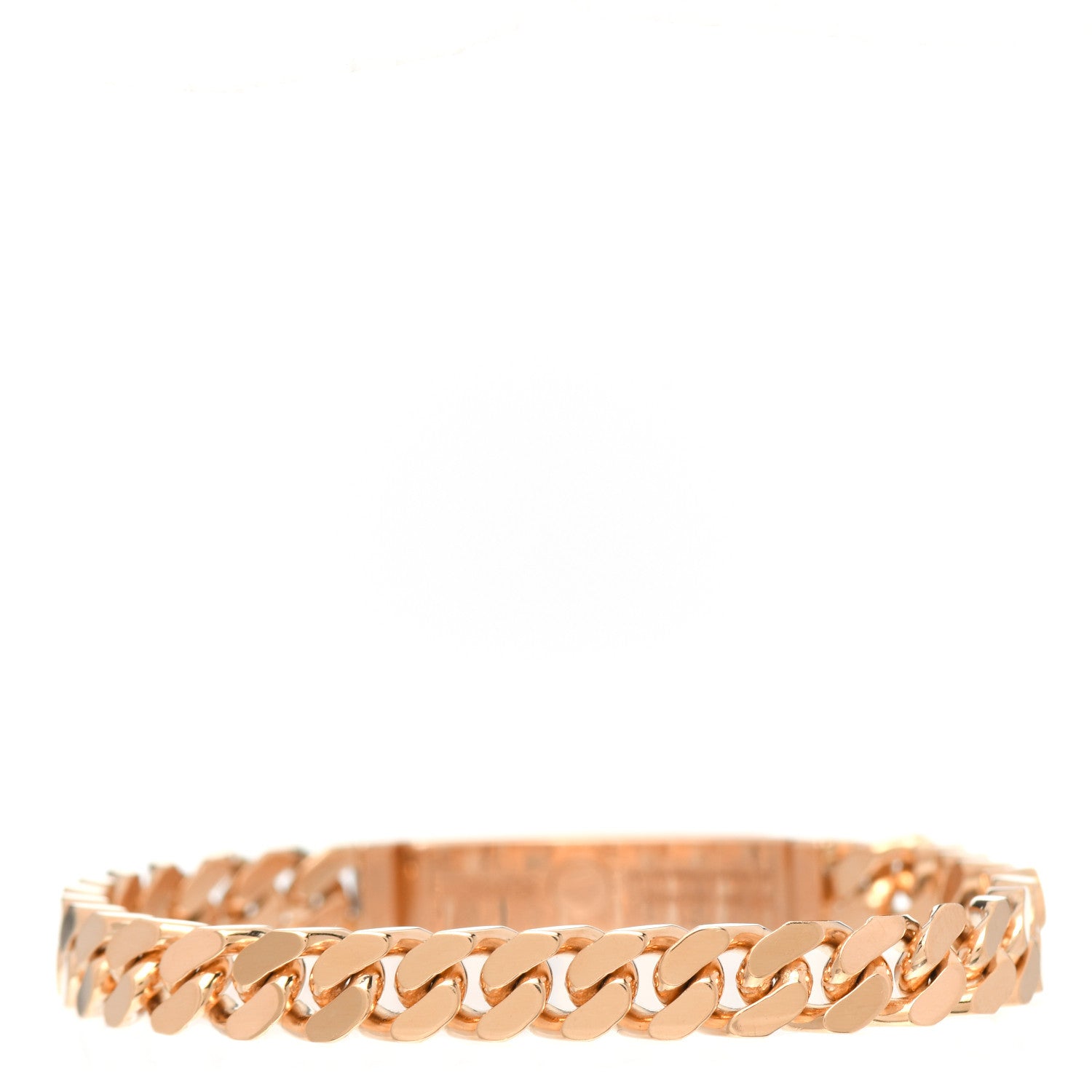 Hermes 18K Rose Gold Diamond PM Kelly Gourmette Bracelet ST 3 of 7