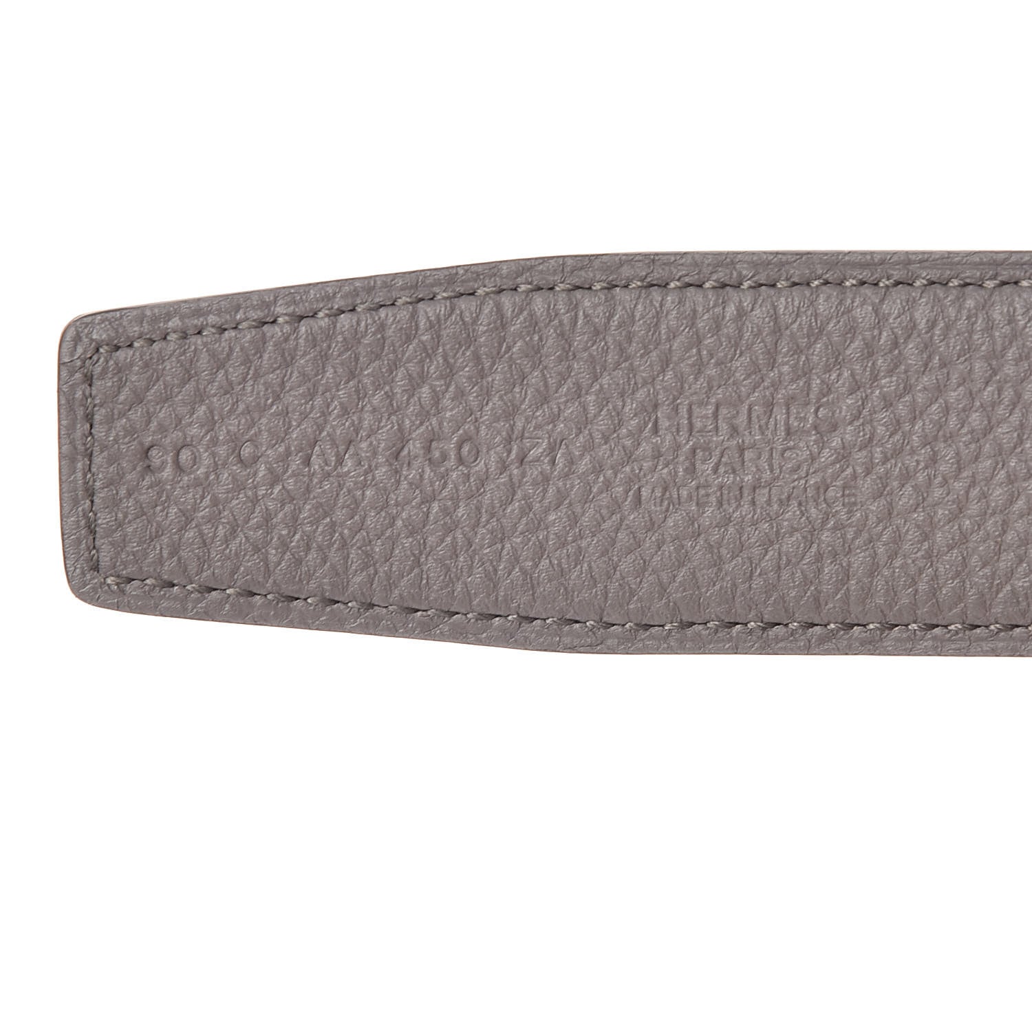 Hermes Box Togo Strie 32mm H Belt 90 Black Etain 6 of 6