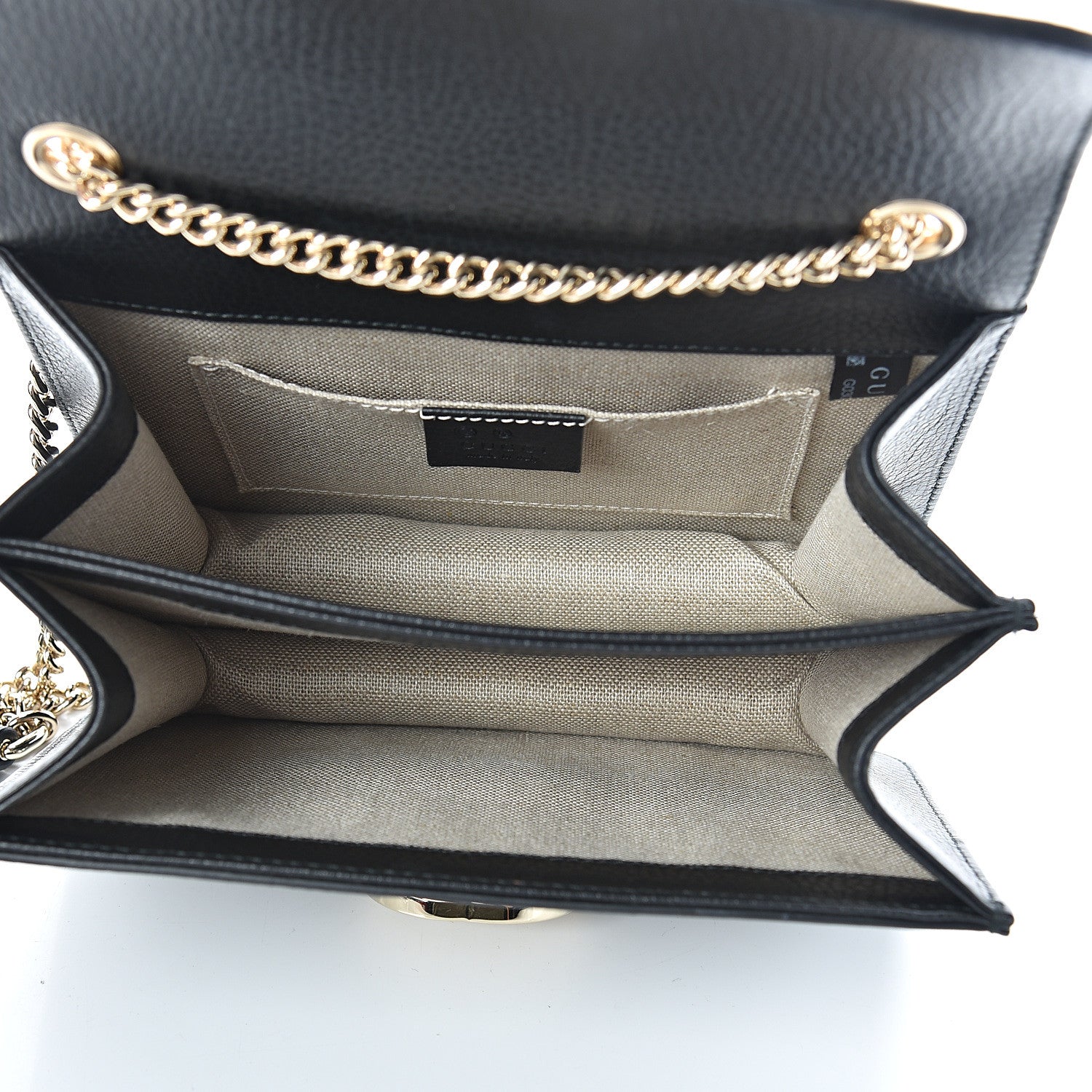 Gucci Dollar Calfskin Small Interlocking G Shoulder Bag Black 5 of 10