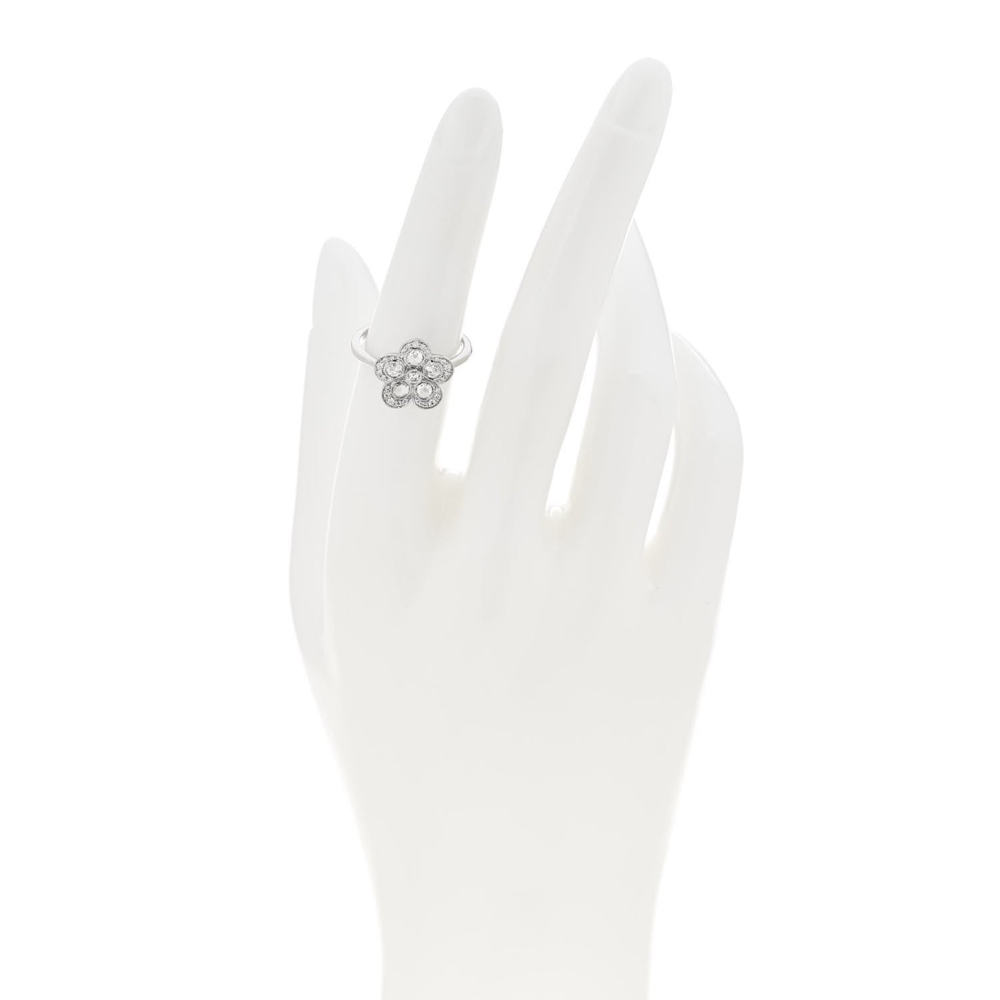 Platinum Diamond Enchant Flower Ring 52 6