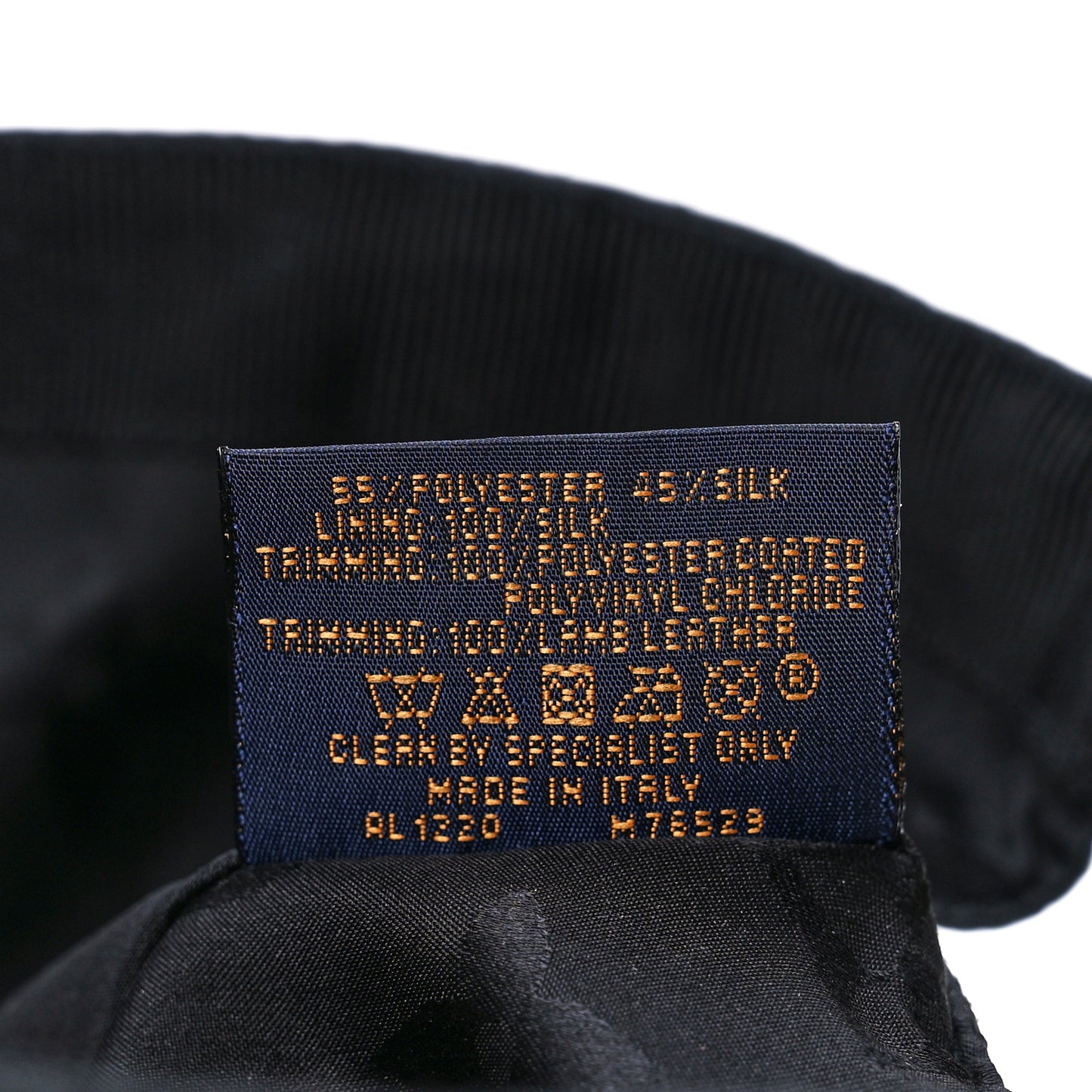 Polyester Silk Monogram LV Get Ready Cap L Black