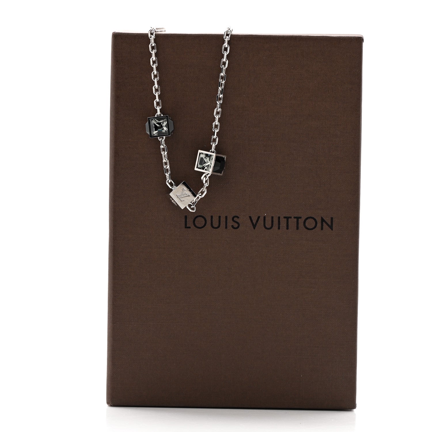 Louis Vuitton Swarovski Gamble Short Necklace Silver 7 of 7