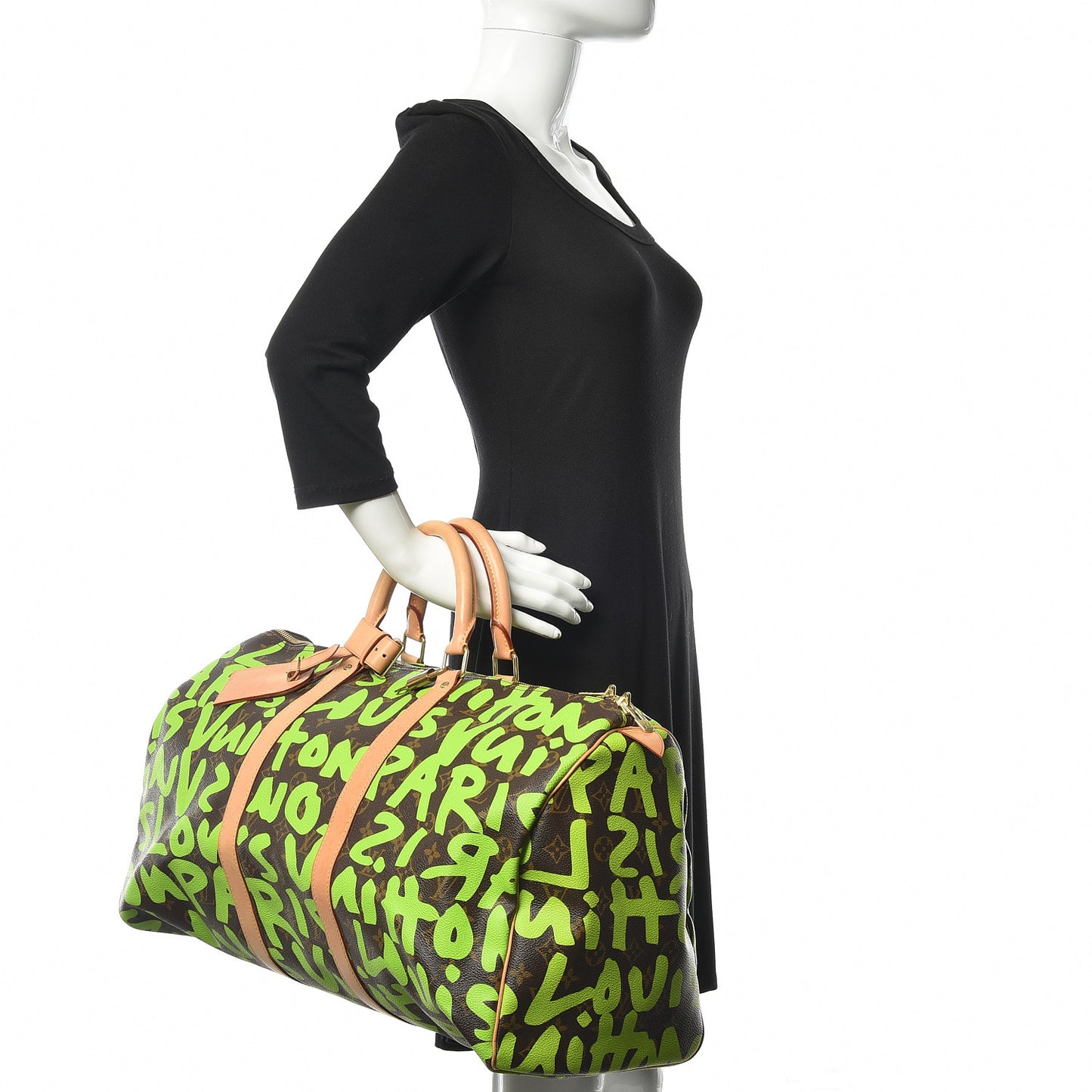 Monogram Graffiti Keepall 50 Green