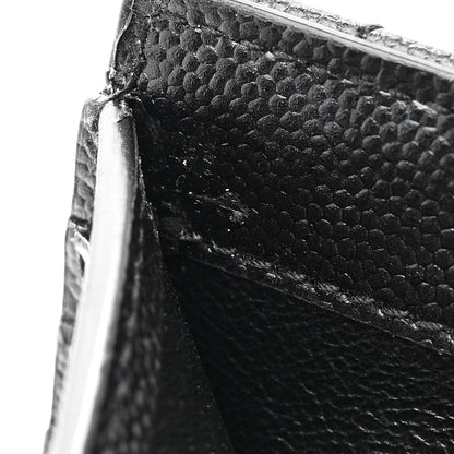 Saint Laurent Grain De Poudre Matelasse Chevron Monogram Zipped Two-Part Wallet Black 8 of 10