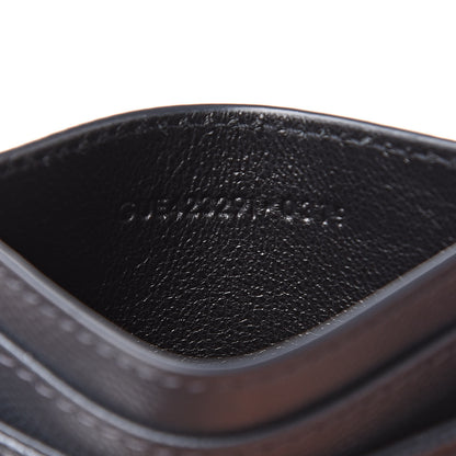 Saint Laurent Grain De Poudre Matelasse Chevron Monogram Credit Card Case Fog 5 of 6