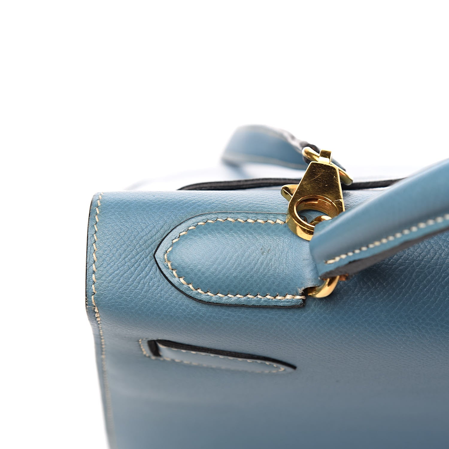 Hermes Epsom Kelly Sellier 32 Blue Jean 33 of 36