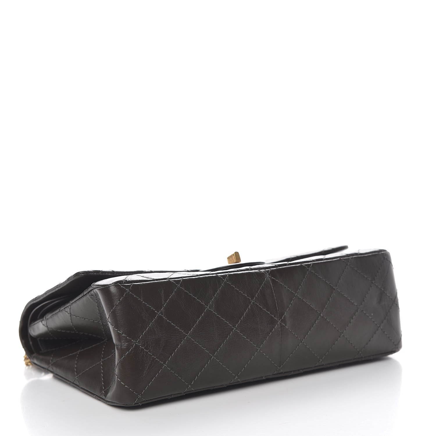 Chanel Aged Calfskin Quilted 2.55 Reissue 226 Flap Dark Khaki 4 of 11