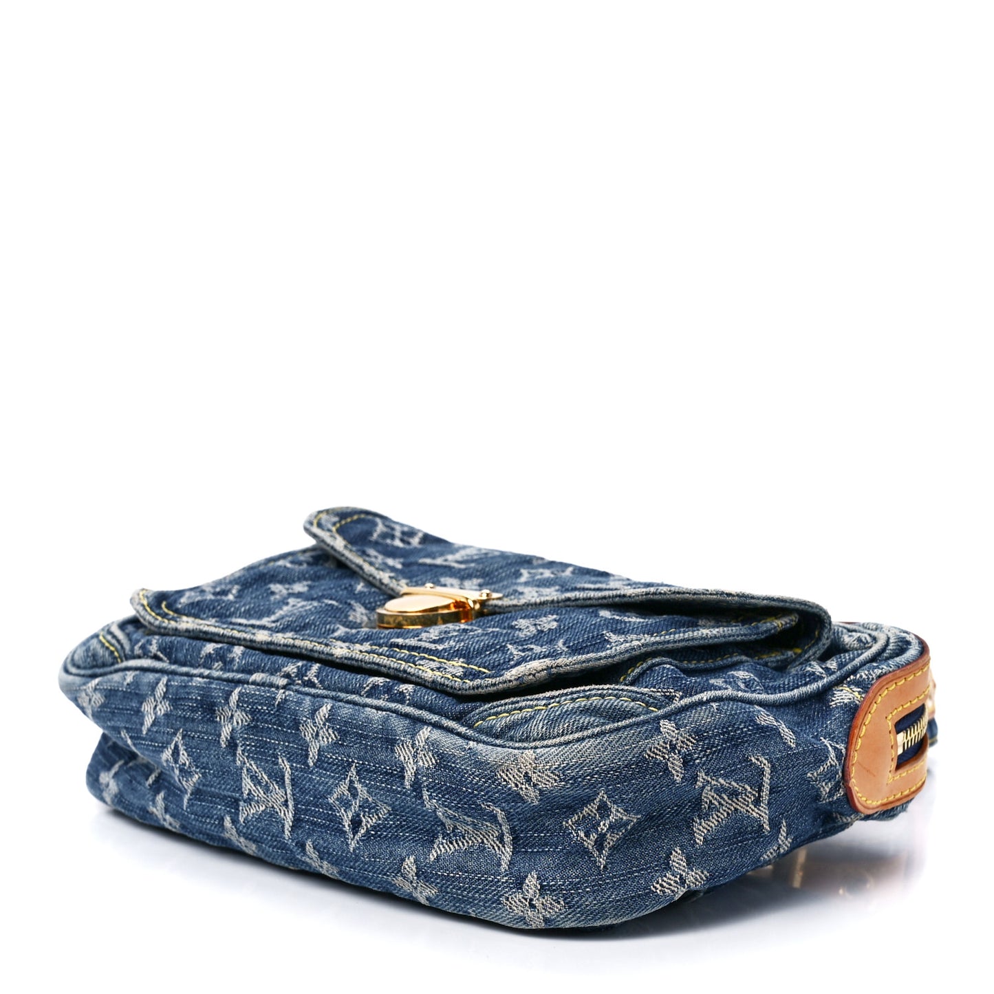 Monogram Denim Bum Bag Blue