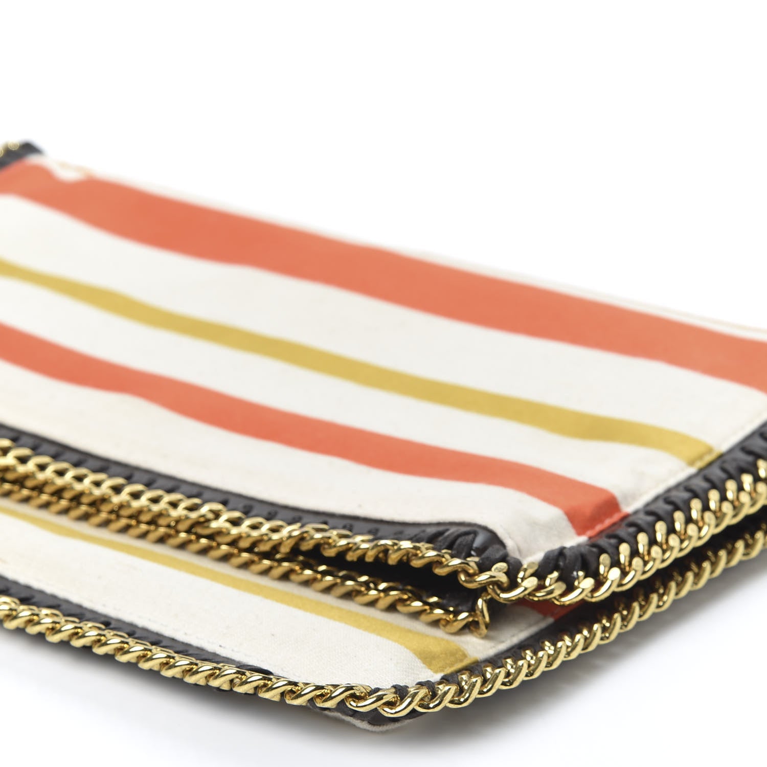 Stella McCartney Canvas Striped Falabella Clutch Multicolor 6 of 9