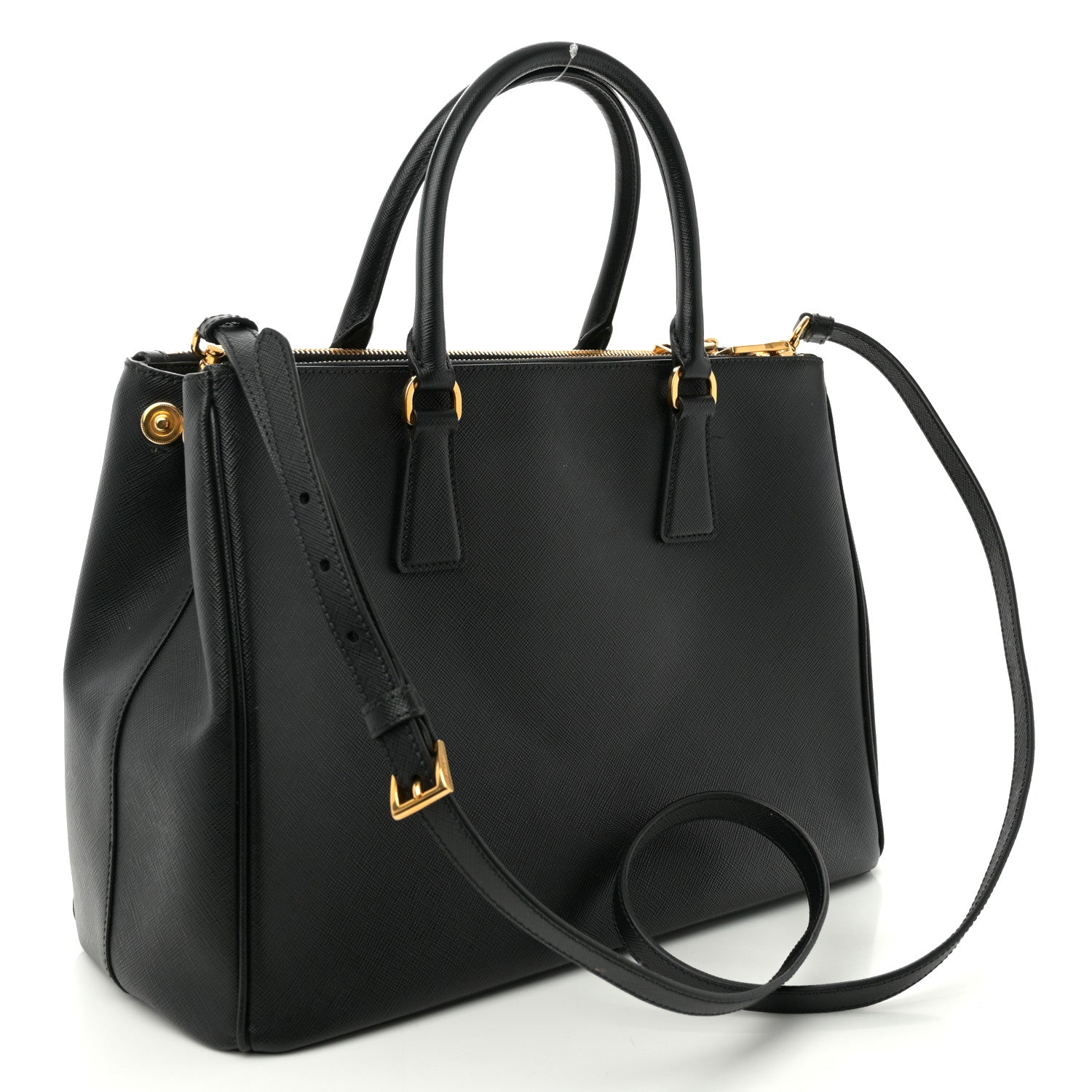 Prada Saffiano Lux Large Galleria Double Zip Tote Black 3 of 12