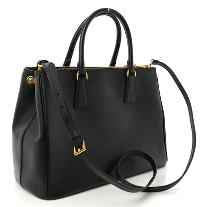 Prada Saffiano Lux Large Galleria Double Zip Tote Black 3 of 12