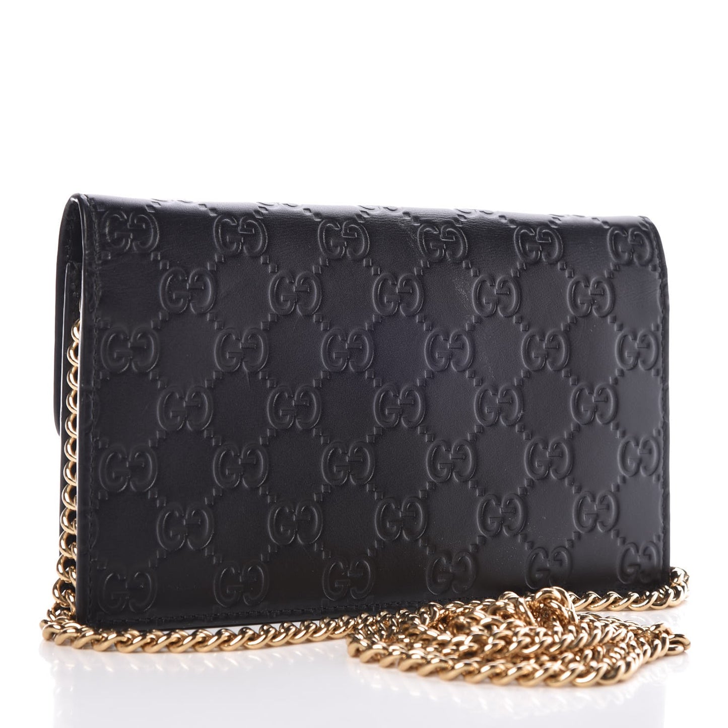 Guccissima Icon Chain Wallet Black