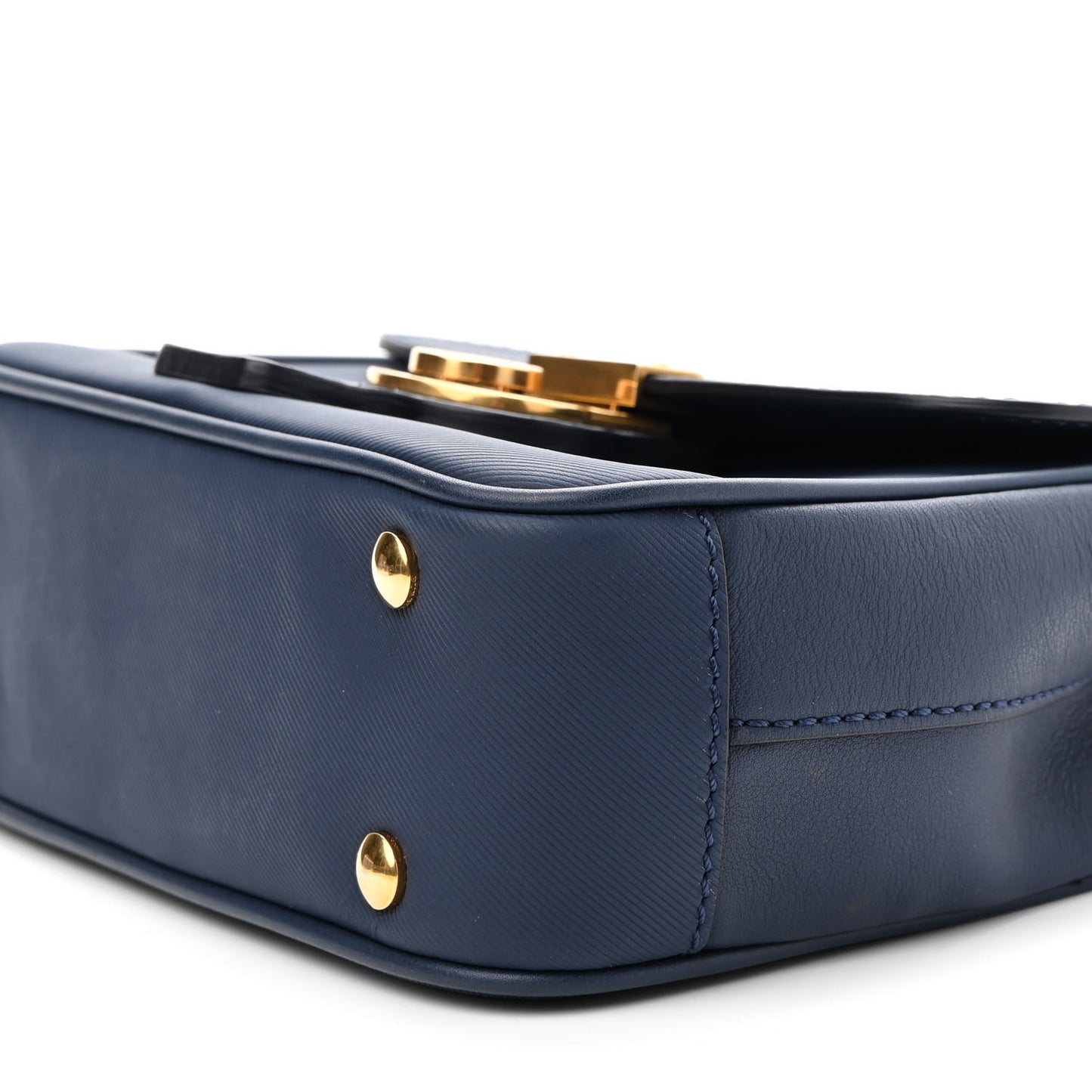 Trench Calfskin Small DK88 Top Handle Bag Ink Blue