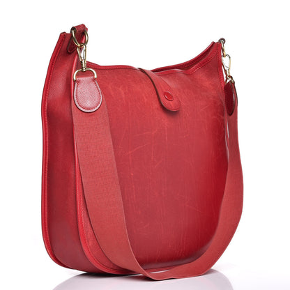 Hermes Courchevel Evelyne GM Rouge Vif 3 of 13