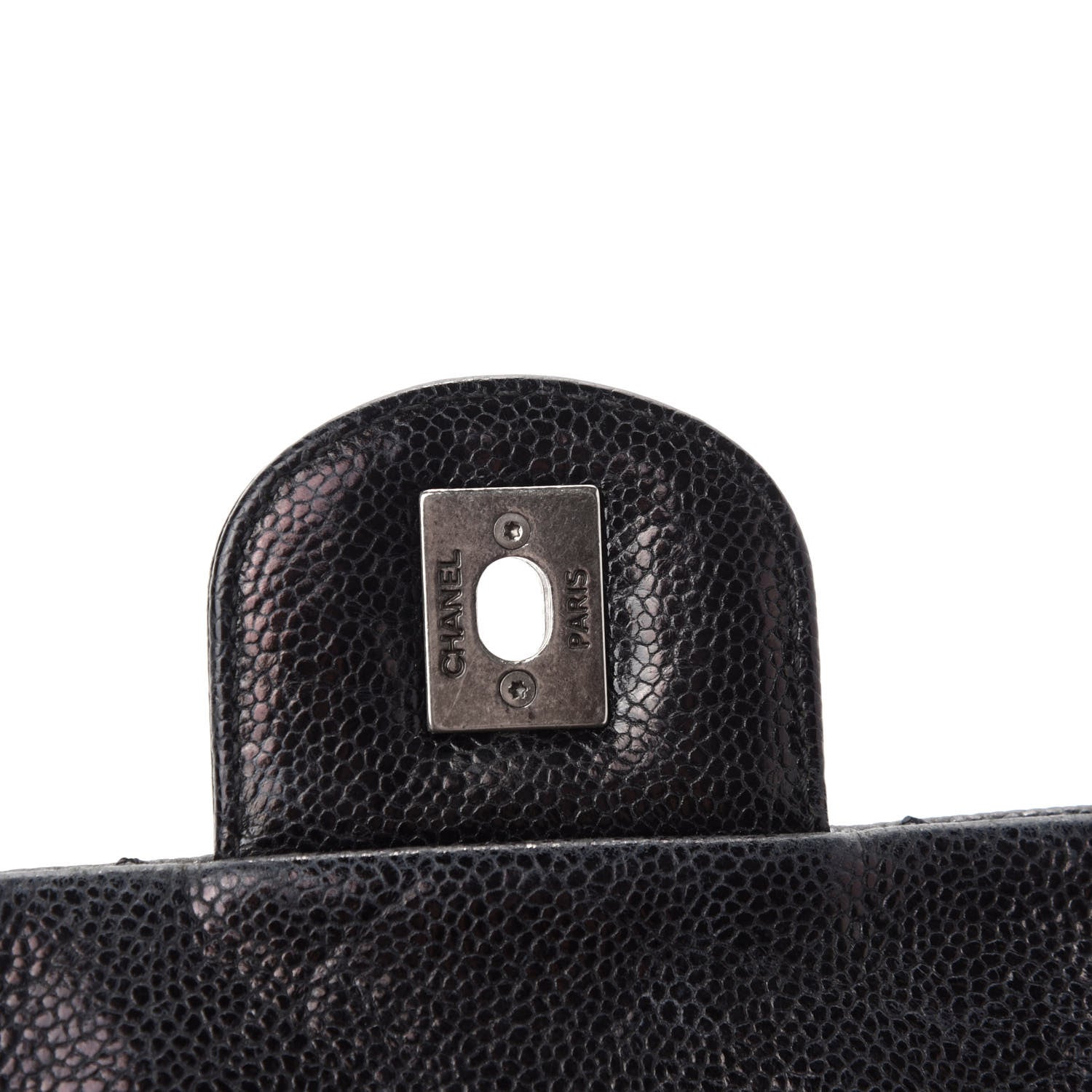 Chanel Caviar Quilted Medium Elastic Flap Black 7 of 12