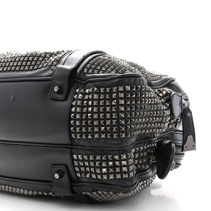 Burberry Prorsum Calfskin Studded Knight Satchel Black 13 of 19