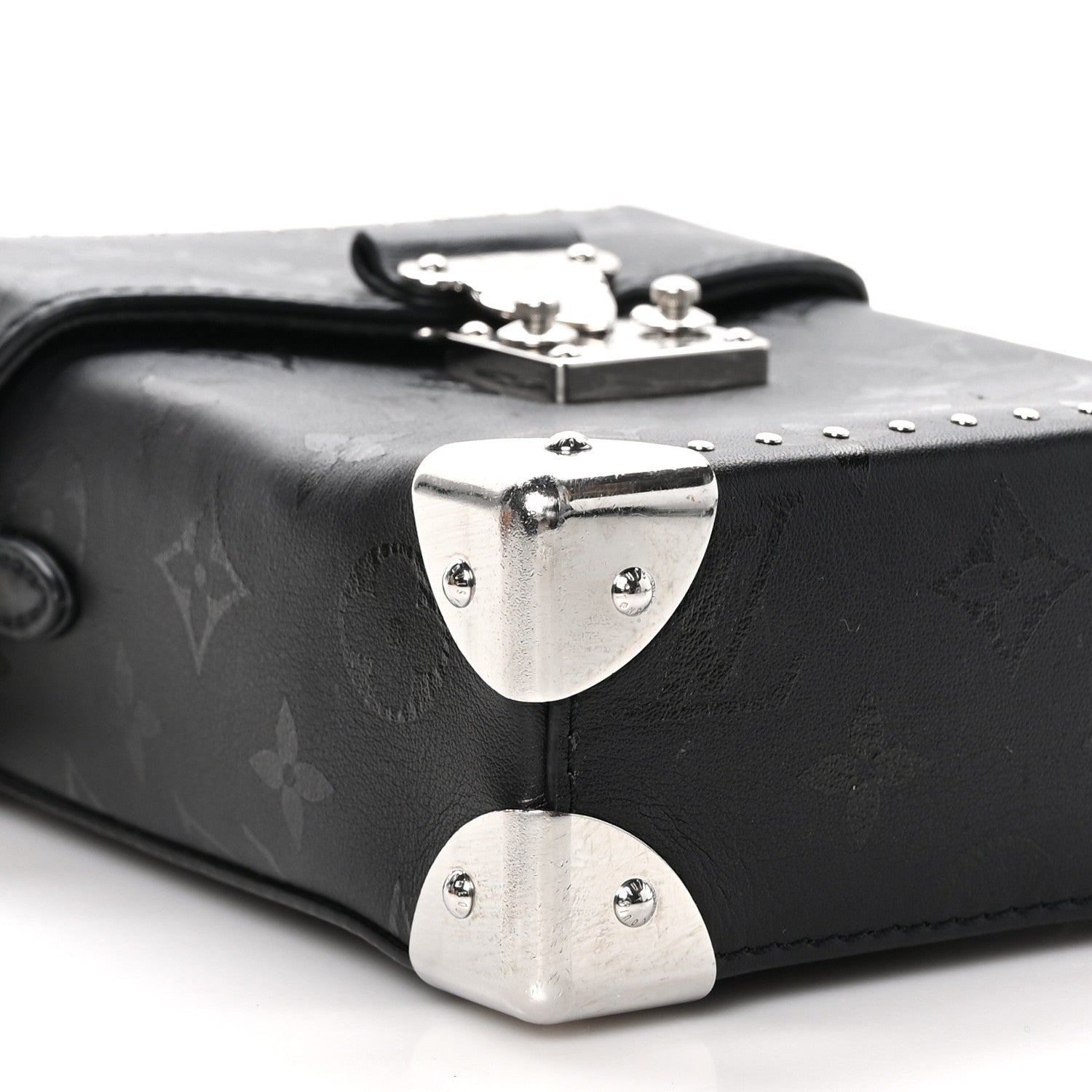 Louis Vuitton Calfskin Monogram Print Camera Box Black 7 of 8