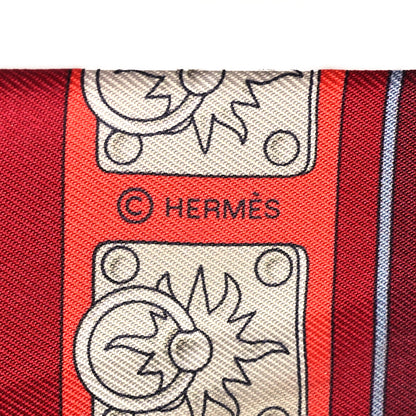 Hermes Silk Colliers De Chiens Twilly Vert Sapin Rouge Grenat 4 of 4
