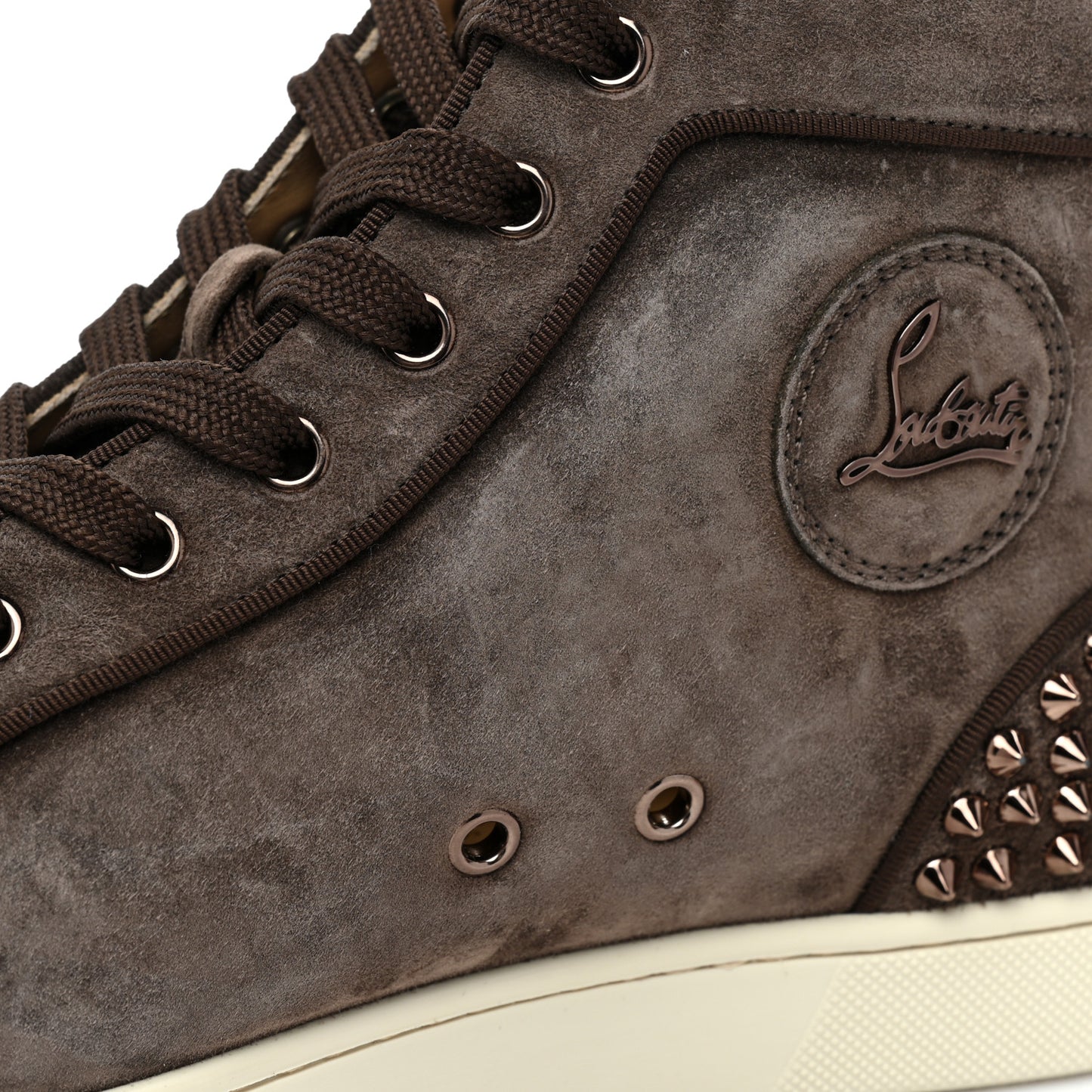 Mens Suede Lou Spikes Flat Sneakers 43 Castor Africa