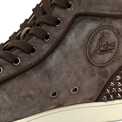 Christian Louboutin Mens Suede Lou Spikes Flat Sneakers 43 Castor Africa 11 of 12
