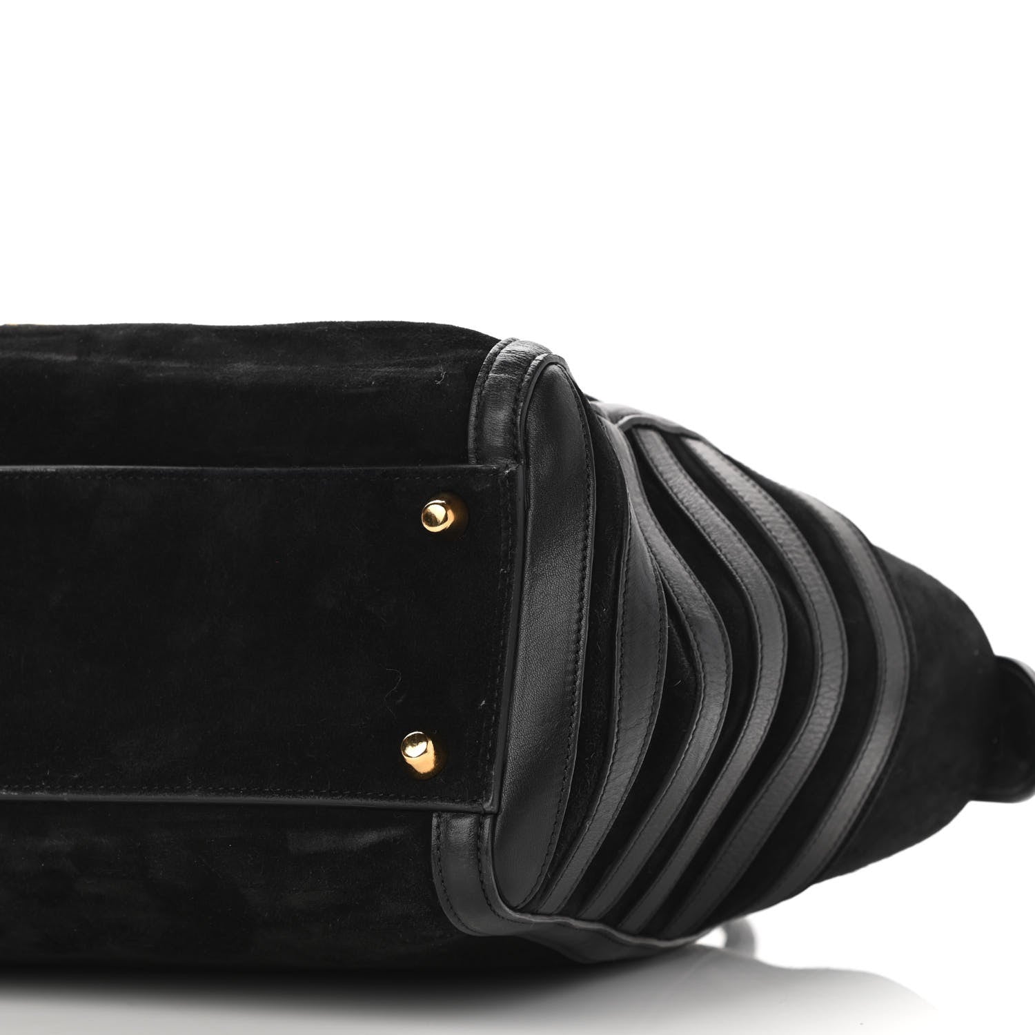 Christian Louboutin Suede Calfskin Farida Bowler Bag Black 9 of 9