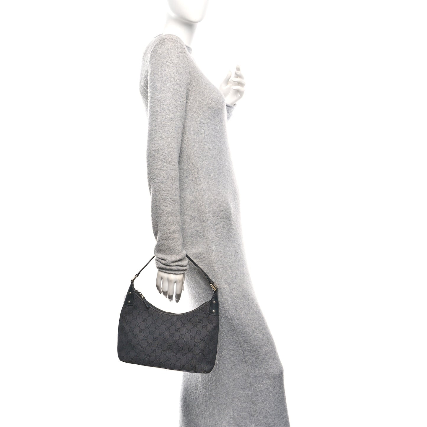Nylon Monogram Small Hobo Black