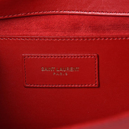 Saint Laurent Calfskin Monogram Cassandre Clutch Rouge Orient 6 of 13