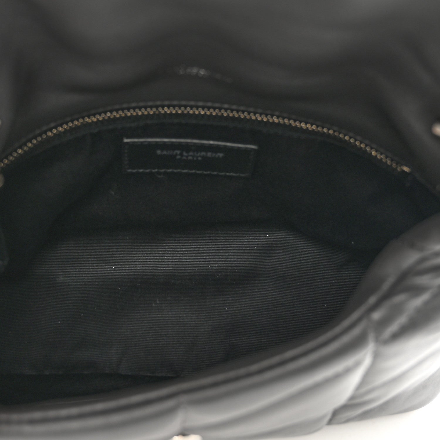 Saint Laurent Lambskin Quilted Toy Loulou Puffer Monogram Chain Satchel Storm 6 of 10
