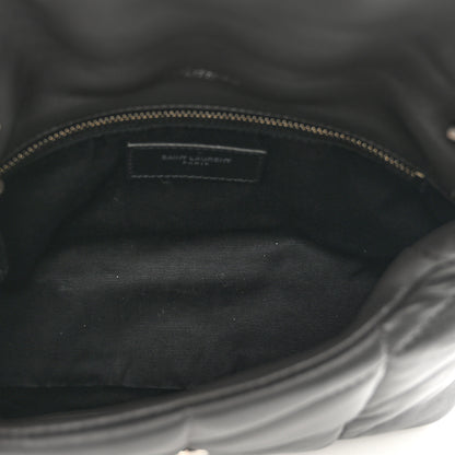 Saint Laurent Lambskin Quilted Toy Loulou Puffer Monogram Chain Satchel Storm 6 of 10