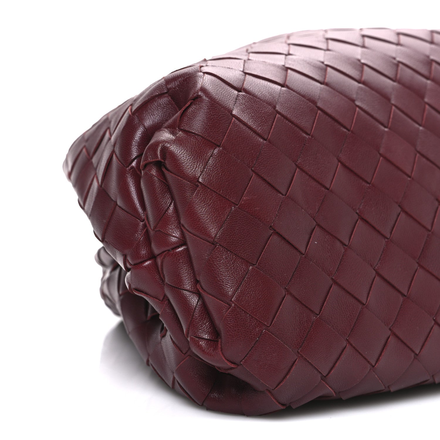 Bottega Veneta Nappa Maxi Intrecciato The Pouch Oversized Clutch Bordeaux 10 of 11