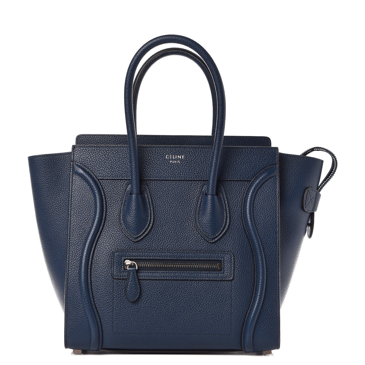 Celine Baby Drummed Calfskin Micro Luggage Petrol 1 of 9