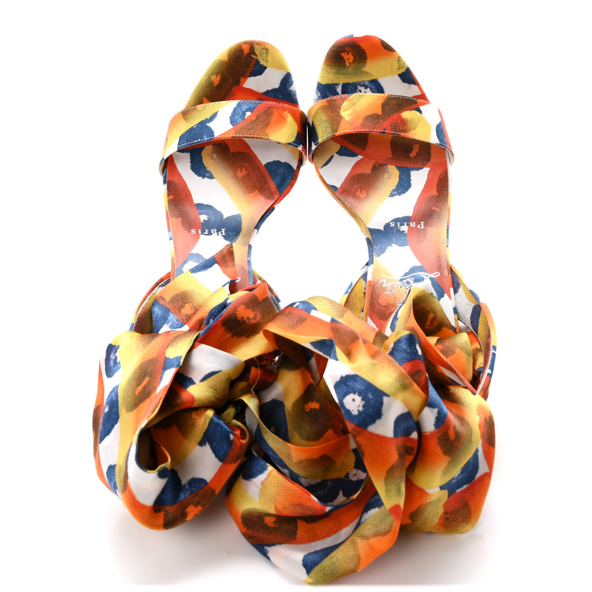 Crepe Satin Gaagal Miss Z Du Desert 100 Ankle Wrap Sandals 38 Multicolor Magma