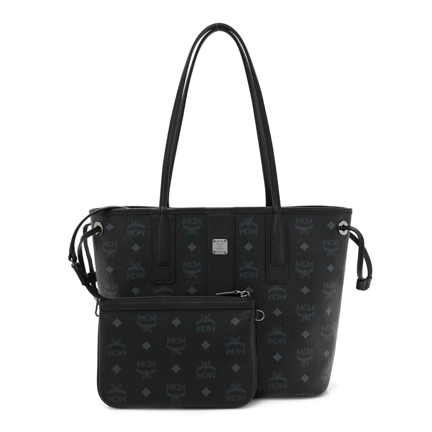 MCM Visetos Small Liz Reversible Shopper Tote Black 1 of 15
