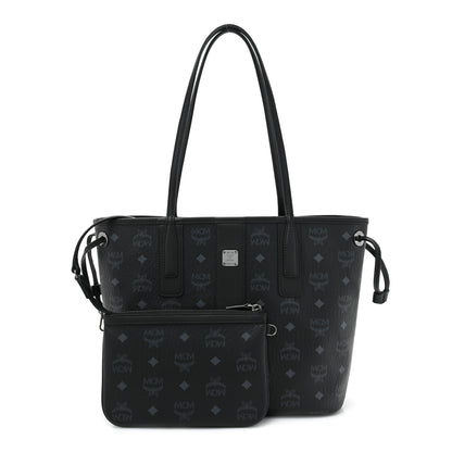 MCM Visetos Small Liz Reversible Shopper Tote Black 1 of 15