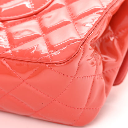 Chanel Patent Quilted Medium Double Flap Pink 11 of 21