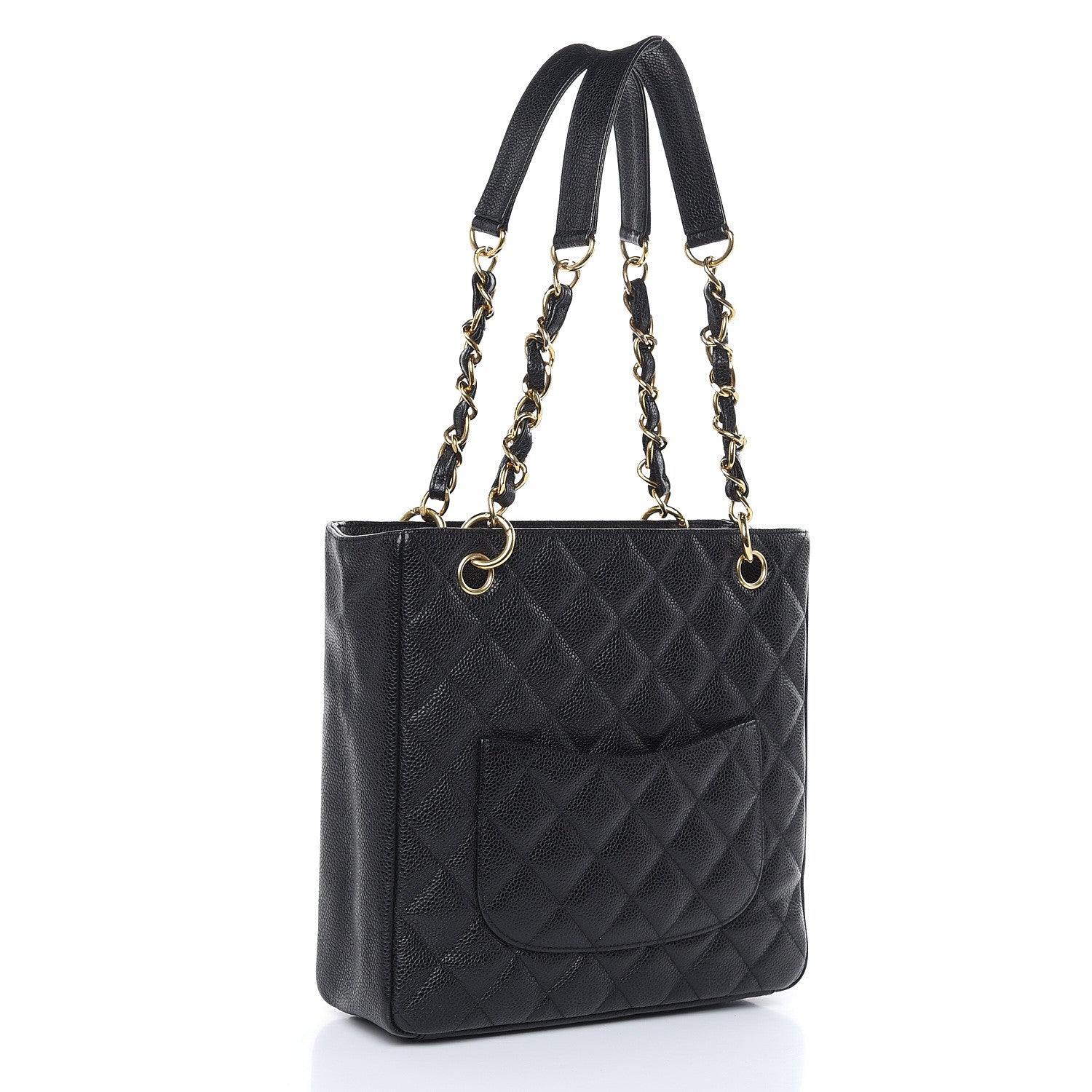 Chanel Caviar Quilted Petit Shopping Tote PST Black 3 of 17