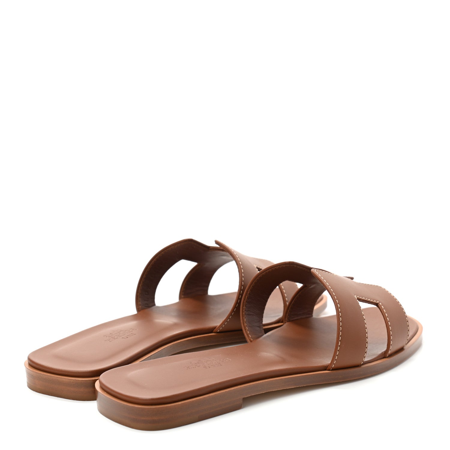 Hermes Box Calfskin Oran Sandals 36 Gold 4 of 8