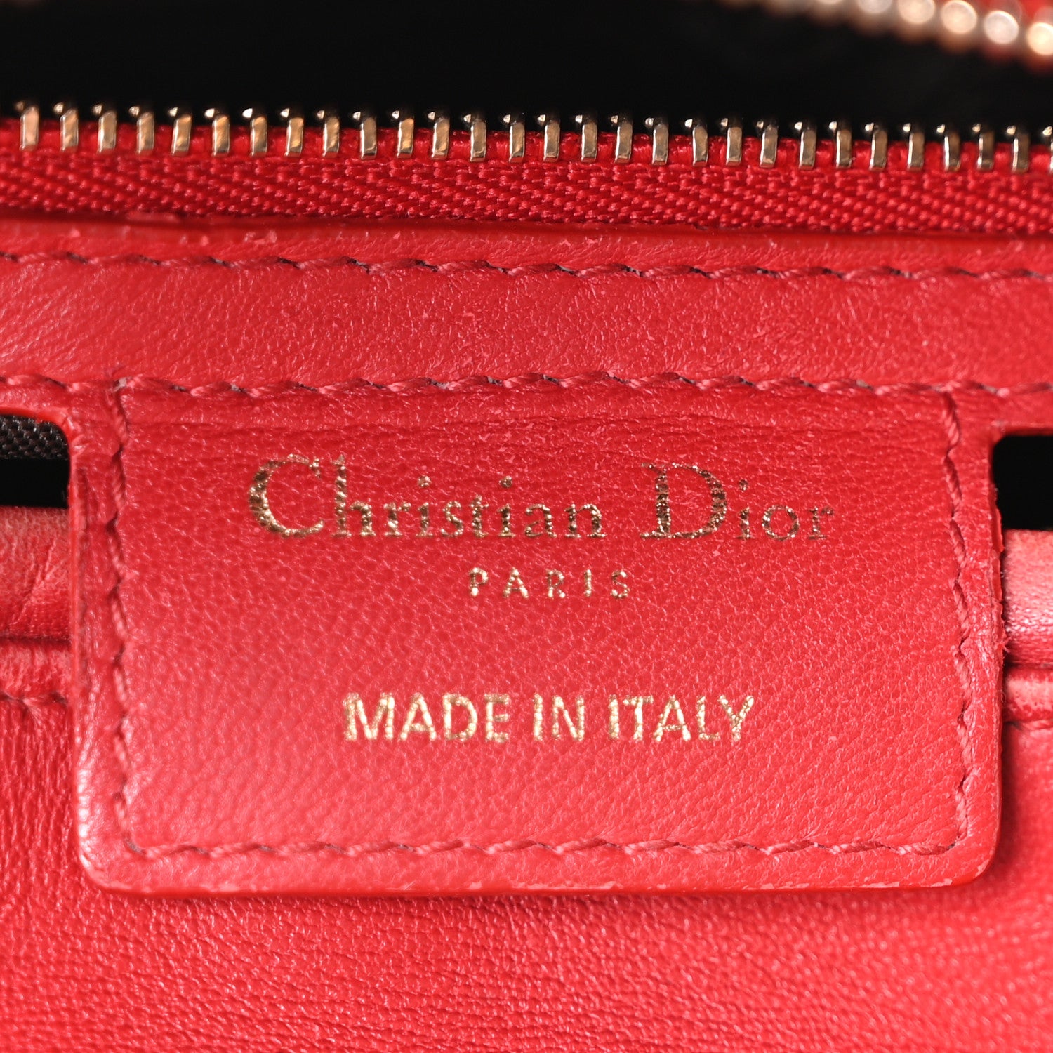 Christian Dior Lambskin Cannage Large Lady Dior Red 6 of 10