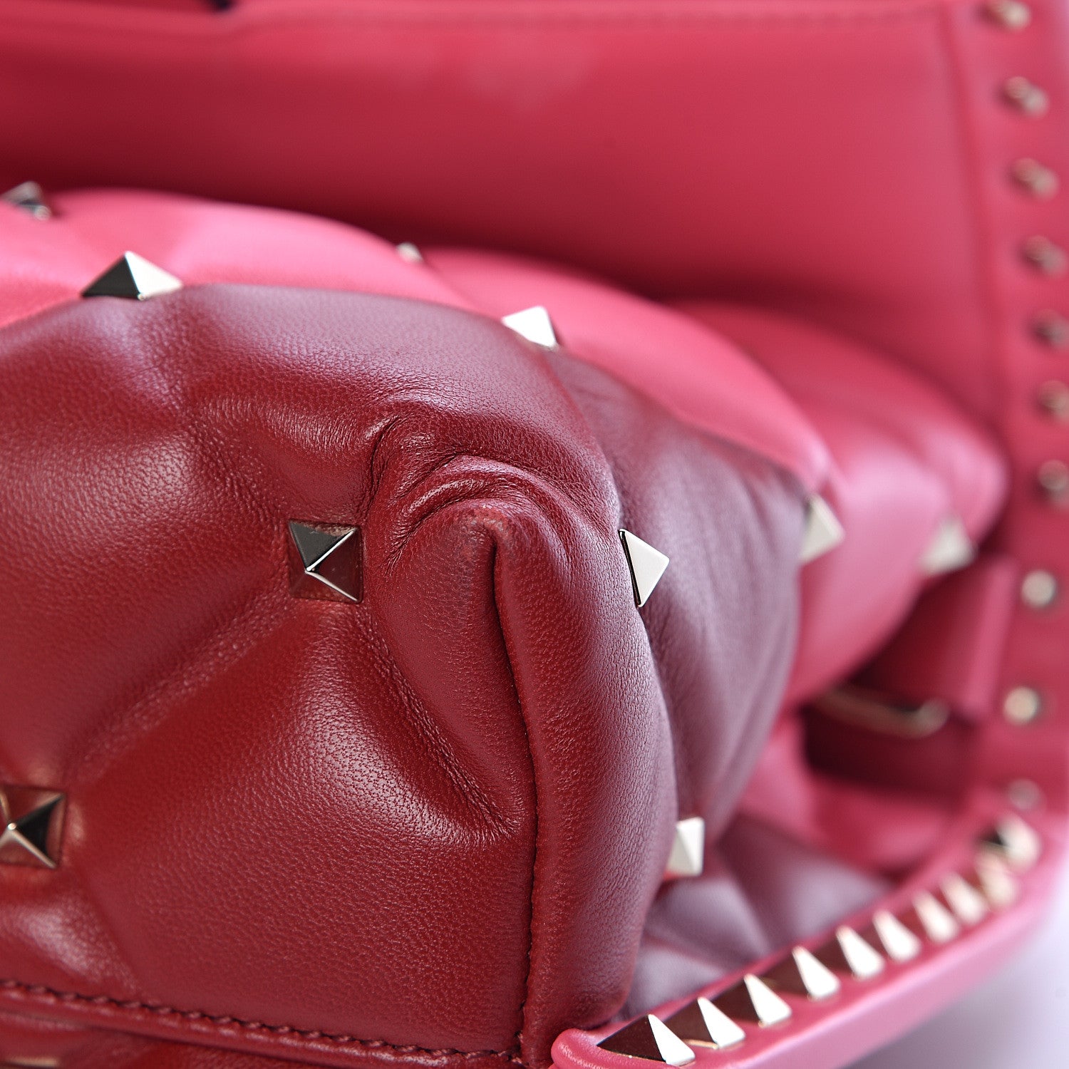 Valentino Garavani Nappa Medium Candystud Top Handle Bag Rosso Valentino Shadow Pink 10 of 17
