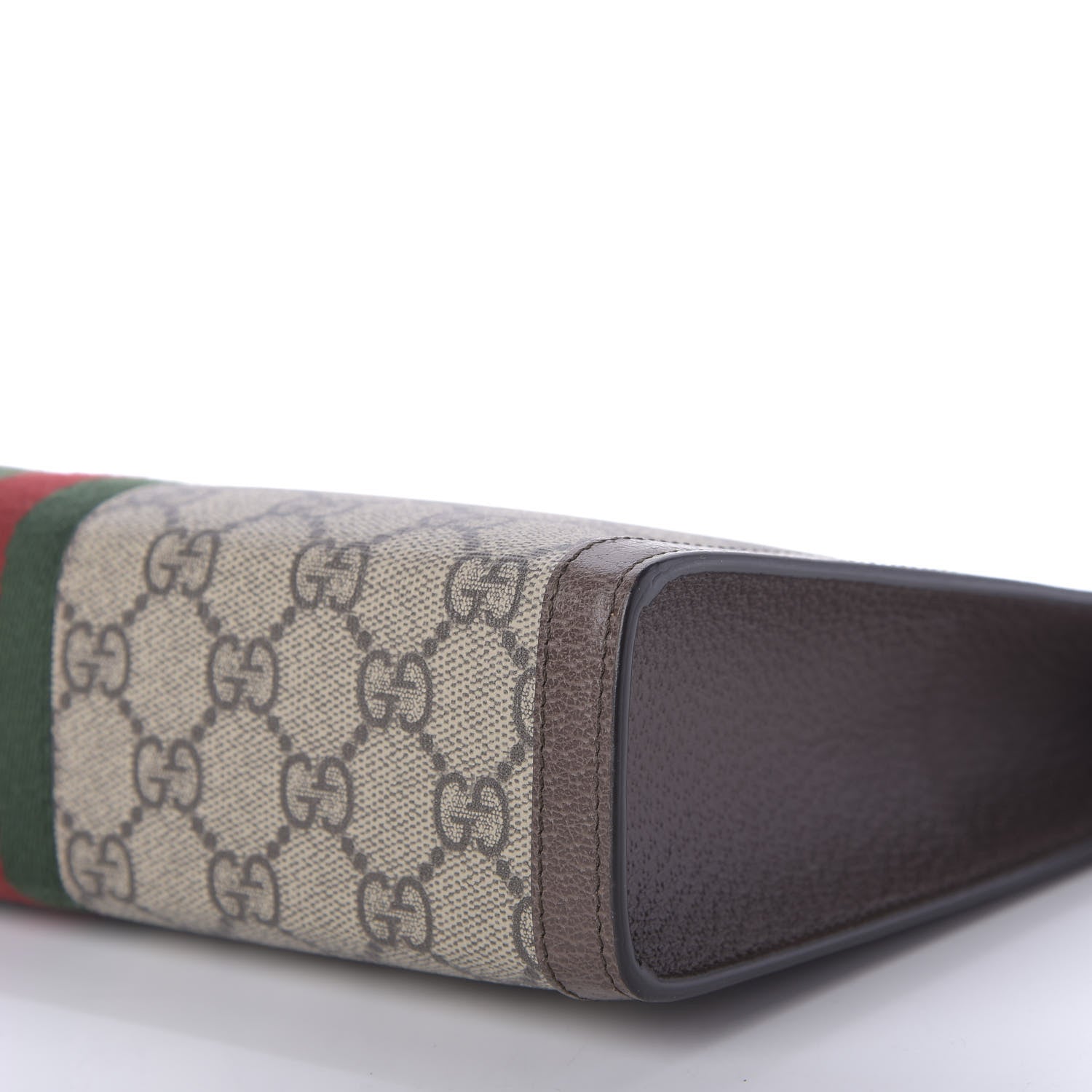 Gucci GG Supreme Monogram Web Ophidia Pouch Brown 7 of 9