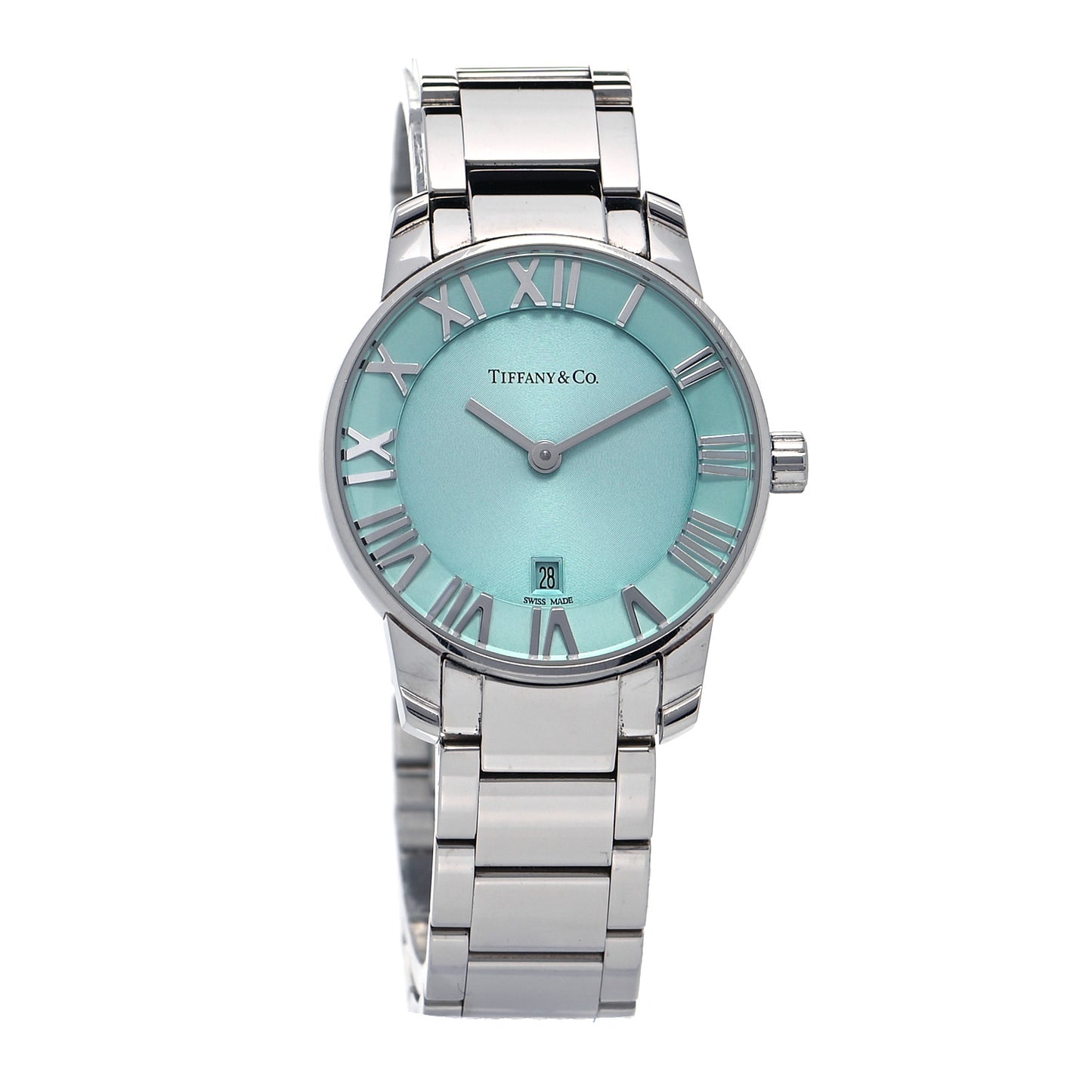 Stainless Steel 29mm Atlas 2-Hand Quartz Watch Tiffany Blue