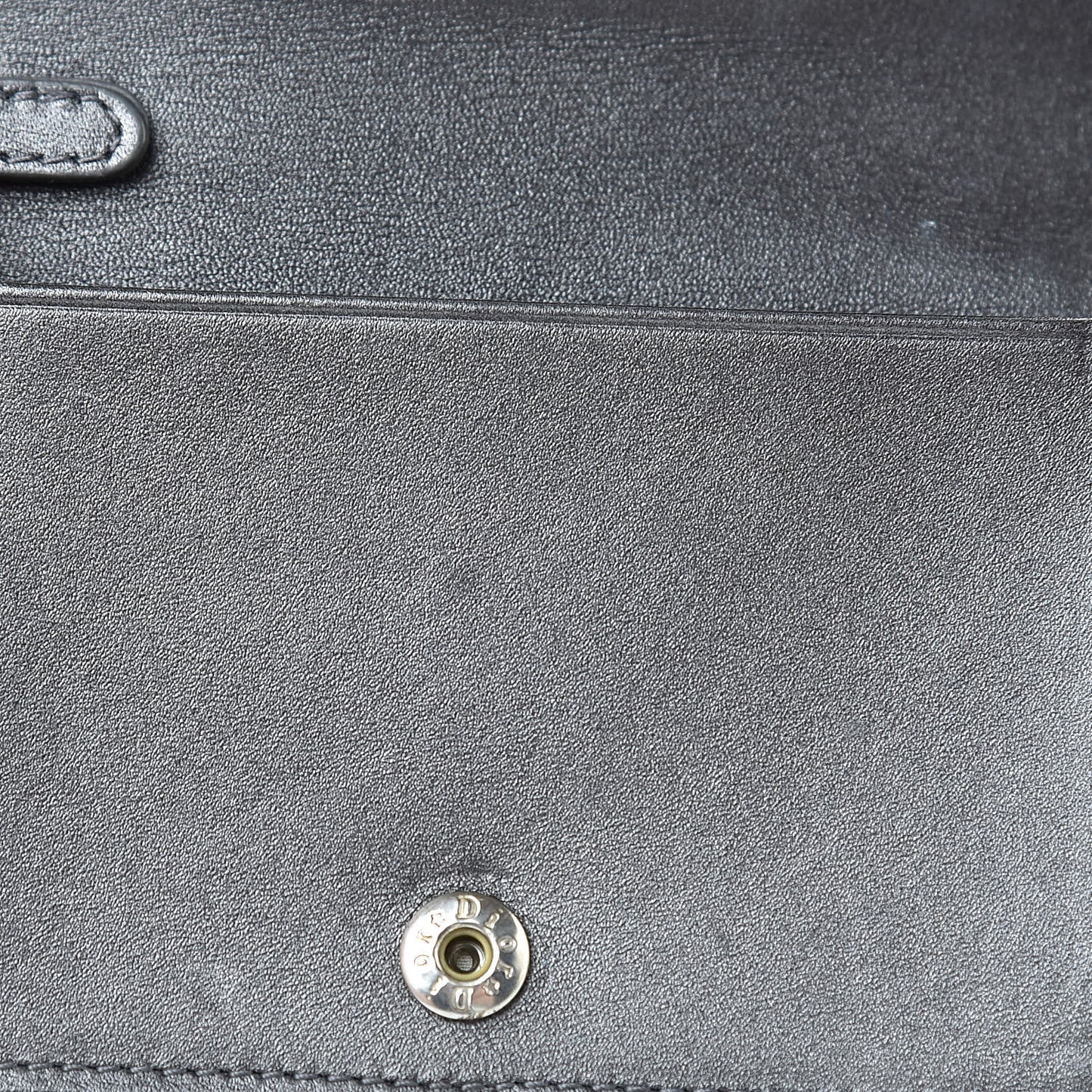Metallic Lambskin Cannage Anselm Reyle Lady Dior Card Holder Gunmetal