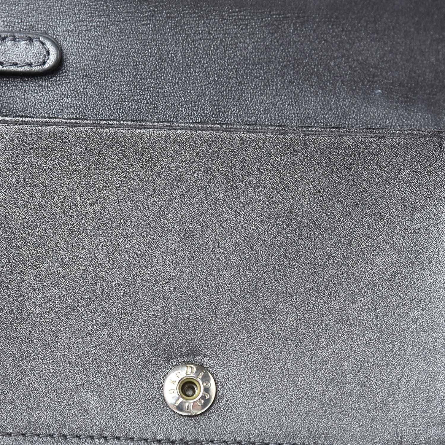 Christian Dior Metallic Lambskin Cannage Anselm Reyle Lady Dior Card Holder Gunmetal 8 of 13