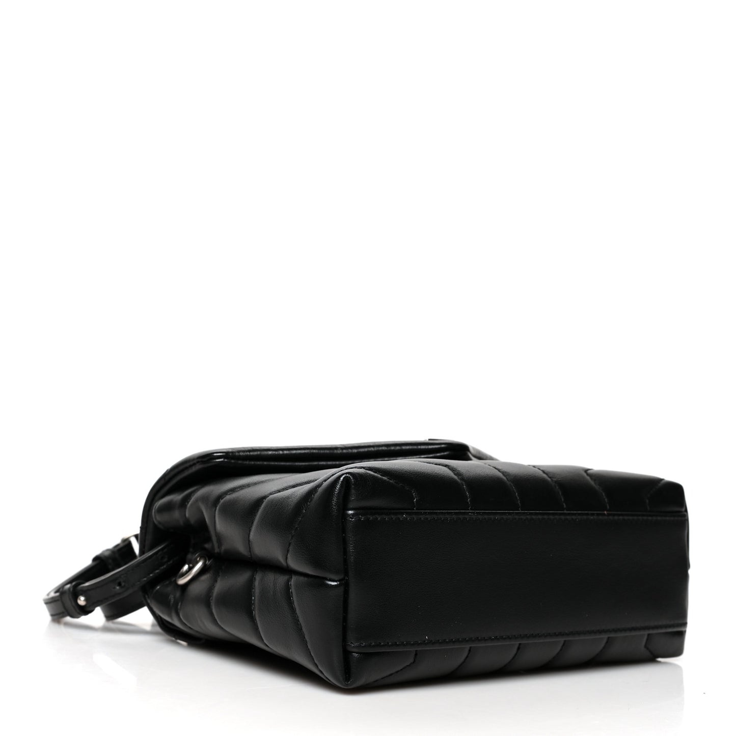 Calfskin Y Quilted Monogram Toy Loulou Crossbody Bag Black