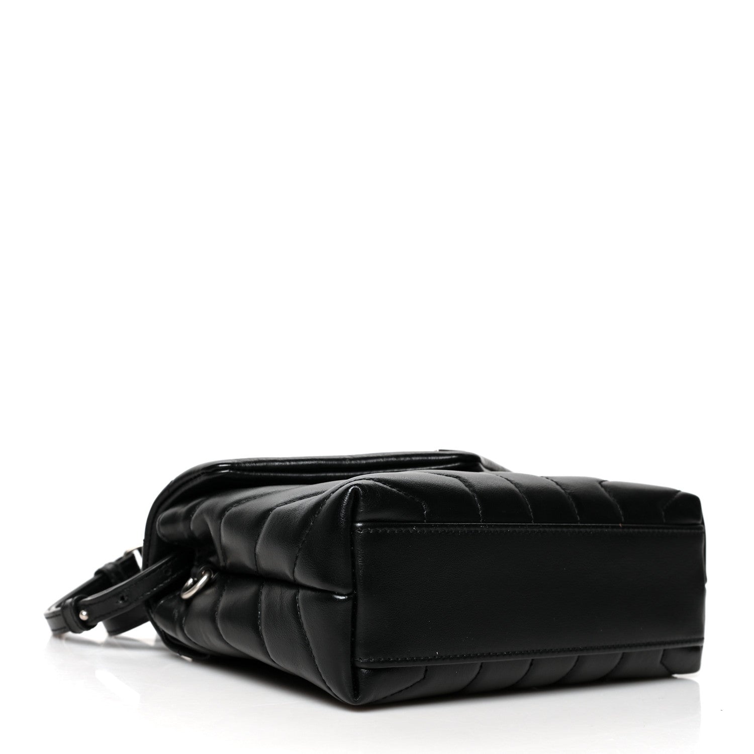 Saint Laurent Calfskin Y Quilted Monogram Toy Loulou Crossbody Bag Black 4 of 10