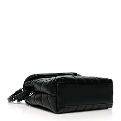 Saint Laurent Calfskin Y Quilted Monogram Toy Loulou Crossbody Bag Black 4 of 10