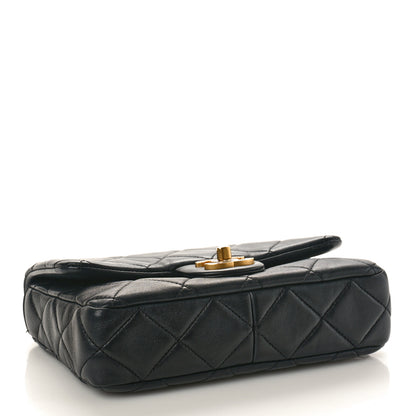 Chanel Lambskin Enamel Quilted Pending CC Square Flap Black 4 of 12